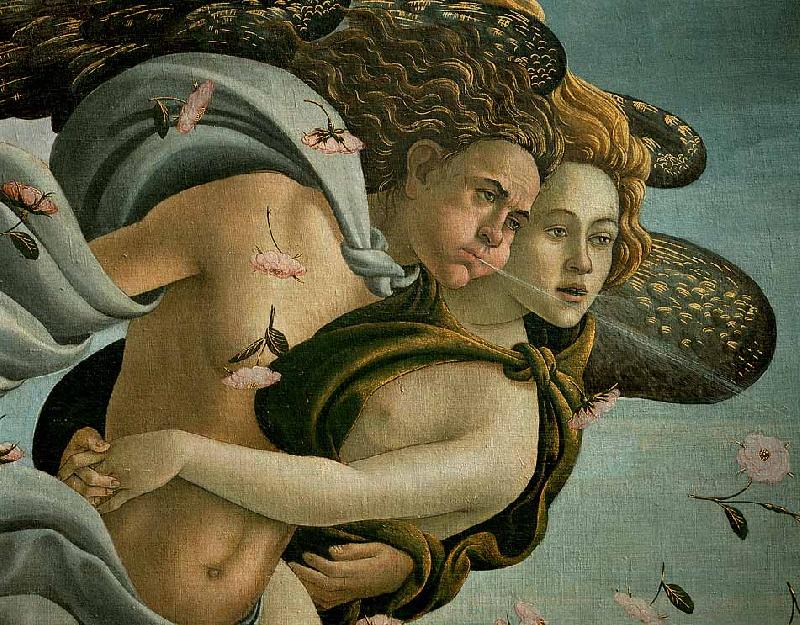 BOTTICELLI, Sandro The Birth of Venus (detail) dsfds
